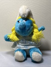 Vintage Smurf Plush Stuffed Toys Lot (2 Large 1970s-80s Vintage + 1 Modern) — listing 4