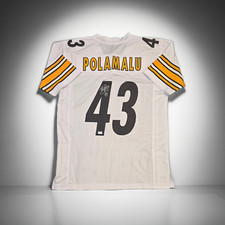 Troy Polamalu #43 Autographed 8x10 Framed Pittsburgh Steelers Photo, listing 2