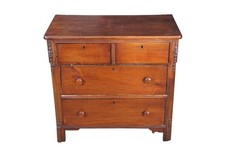 Antique Victorian Eastlake Solid Walnut Carved Chest of Drawers, 1880s — listing 5