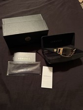 Versace Mod. 2021 Rectangular Sunglasses Gold/Black — listing 2