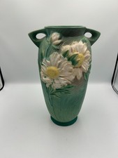Roseville Pottery Peony Two-Handled Vase in Golden Tan — listing 5