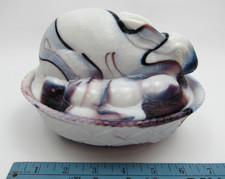 Westmoreland Blue Glass Rabbit on Nest Covered Dish (4.5 inch) — listing 4