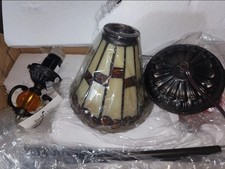 Dale Tiffany Mission-Style Stained Glass Pyramid Pendant Lamp Yes, marked Dale Tiffany