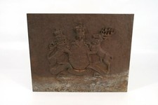 Antique Cast Iron Fireplace Summer Cover / Fireback with Flaming Torch Urn and Laurel Motif No visible marks — listing 3
