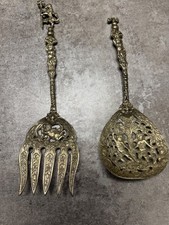 Vintage Italian Figural Silverplate Hors d'oeuvre / Appetizer Serving Set in Box — listing 2