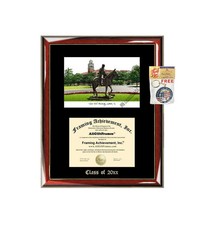 Texas Tech University Diploma Frame with Gold Embossed Seal, Mahogany Finish, Red/White Double Mat — listing 3