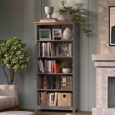 Pine Bookcase with Mixed Book, Video Game & Collectibles Collection — listing 3