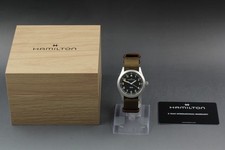 Hamilton Khaki Field Automatic Watch, Black Dial, Brown Leather Strap, listing 2