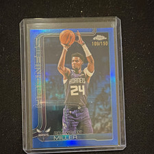 2023-24 Topps Chrome Brandon Miller Green Refractor Rookie #08/99, listing 6