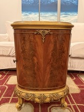 French Louis XV Style Petite Two-Drawer Nightstand / Side Table with Cabriole Legs and Ormolu Mounts — listing 6