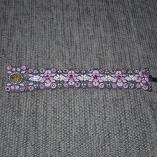 Michael Morrison enamel Vintage MX Michael Morrison Wide Enamel Floral Panel Bracelet — listing 3