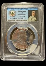 1938 US 3-Cent Thomas Jefferson Presidential Series Stamps (used lot) with 1961 Franklin Silver Half Dollar and 1902 NC voter registration document — listing 2