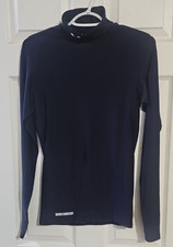 Under Armour ColdGear Youth XL Crew Neck Long Sleeve Compression Shirt, Grey/Black — listing 6