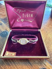 Vintage Elgin Ladies' Cocktail Wristwatch with Cushion Case and Mesh Bracelet — listing 6