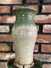 Vintage Camark Pottery Vase, Shape 207, Dark Green with Embossed Floral Motif Other maker's mark — listing 4