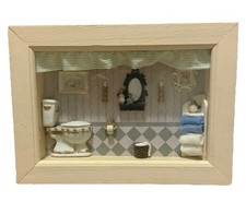 Framed 3D Diorama Shadowbox - Ornate Victorian Bathroom Scene — listing 2