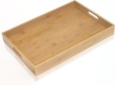 Vintage Wooden Serving Tray with Currier & Ives Style Winter Scene Print — listing 2