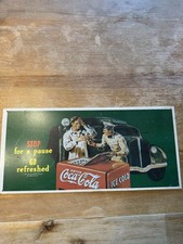 Coca-Cola "Be Refreshed" Embossed Tin Sign with Pin-Up Girl and Bottle — listing 3