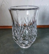 Two-Piece Cut Crystal Hurricane Candle Lamp with Diamond & Fan Pattern — listing 6