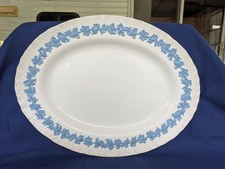 Wedgwood Queensware Embossed Grapevine Dinnerware Set, Cream on Lavender Blue — listing 4