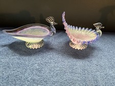 Murano-Style Opalescent Art Glass Petal/Fazzoletto Bowl — listing 5