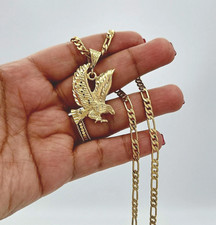 Spread-Wing Eagle Pendant on Curb Chain Necklace — listing 3