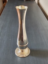 Pair of Mid-Century Silver Plated Bud Vases with Handles — listing 5