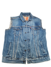Vintage Levi's Blue Denim Western Vest — listing 2