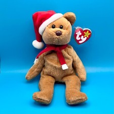 Ty Beanie Baby '1997 Holiday Teddy' with Santa Hat — listing 2