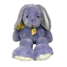 Vintage Plush Bunny Rabbit with Floral Crown and Green Ribbon Hat — listing 3