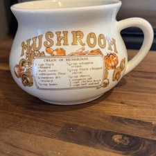 Vintage Cream of Mushroom Recipe Soup Mug/Bowl with Handle — listing 3