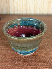 Studio Art Pottery Bottle Vase with Flambé Oxblood and Lavender Glaze — listing 2