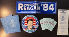 1981 Ronald Reagan / George H.W. Bush Presidential Inauguration Tickets & Cards (2 Framed Displays)