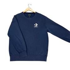 Converse Navy Blue Crewneck Sweatshirt with Baseball Script Logo — listing 5