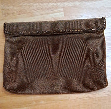 Walborg Handmade Gold and Black Beaded Evening Clutch with Chain Strap — listing 2