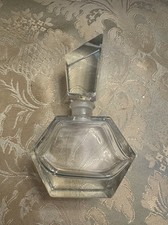 Vintage Art Deco Cut Crystal Perfume Bottle with Pyramid Stopper — listing 6