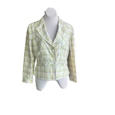 Carlisle Green Silk Tweed Fitted Blazer, US Size 2 — listing 2
