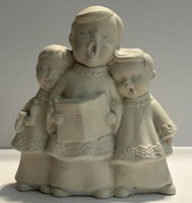Vintage Bisque Porcelain Christmas Caroler Angel Figurine with Songbook — listing 3