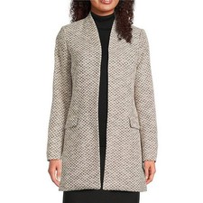 Calvin Klein Women's Colorblock Longline Open-Front Topper Jacket, Size 4