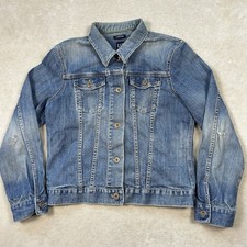 Gap Women's Classic Light Wash Stretch Denim Trucker Jacket, Size L — listing 6