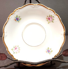 Edelstein Bavaria Porcelain Saucers with Floral Border, Set of Several