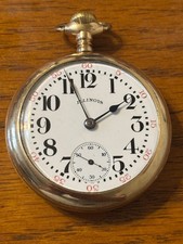 Illinois 17-Jewel Railroad-Grade Pocket Watch, 10K Gold-Filled Dueber Case — listing 5