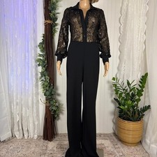 Fashion Nova Black Long Sleeve Wide Leg Jumpsuit with Keyhole Cutout, listing 2