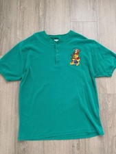 Vintage Disney Pooh Baby Romper, Blue Pique with Winnie the Pooh Appliqué, Size 12M — listing 5