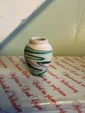 Nemadji Pottery Swirl Vase with Green, Orange & Brown Marbled Glaze — listing 4