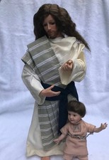 Porcelain Religious Figural Doll Group - Jesus with Children/Holy Family Scene