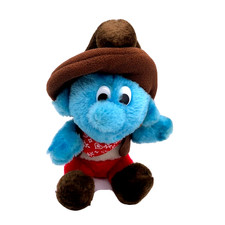 Vintage Smurf Plush Stuffed Toys Lot (2 Large 1970s-80s Vintage + 1 Modern) — listing 2