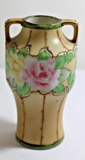 Antique Nippon Hand-Painted Cobalt & Gold Floral Scalloped Bowl with Chrysanthemums and Moriage Dots Yes - it says Nippon or has a wreath/map — listing 5