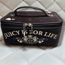 Juicy Couture Pink Heart Plush Velour Train Case Cosmetic Bag — listing 4