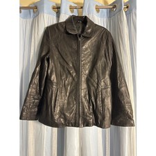 Avanti New York Women's Black Leather Zip-Front Jacket — listing 5